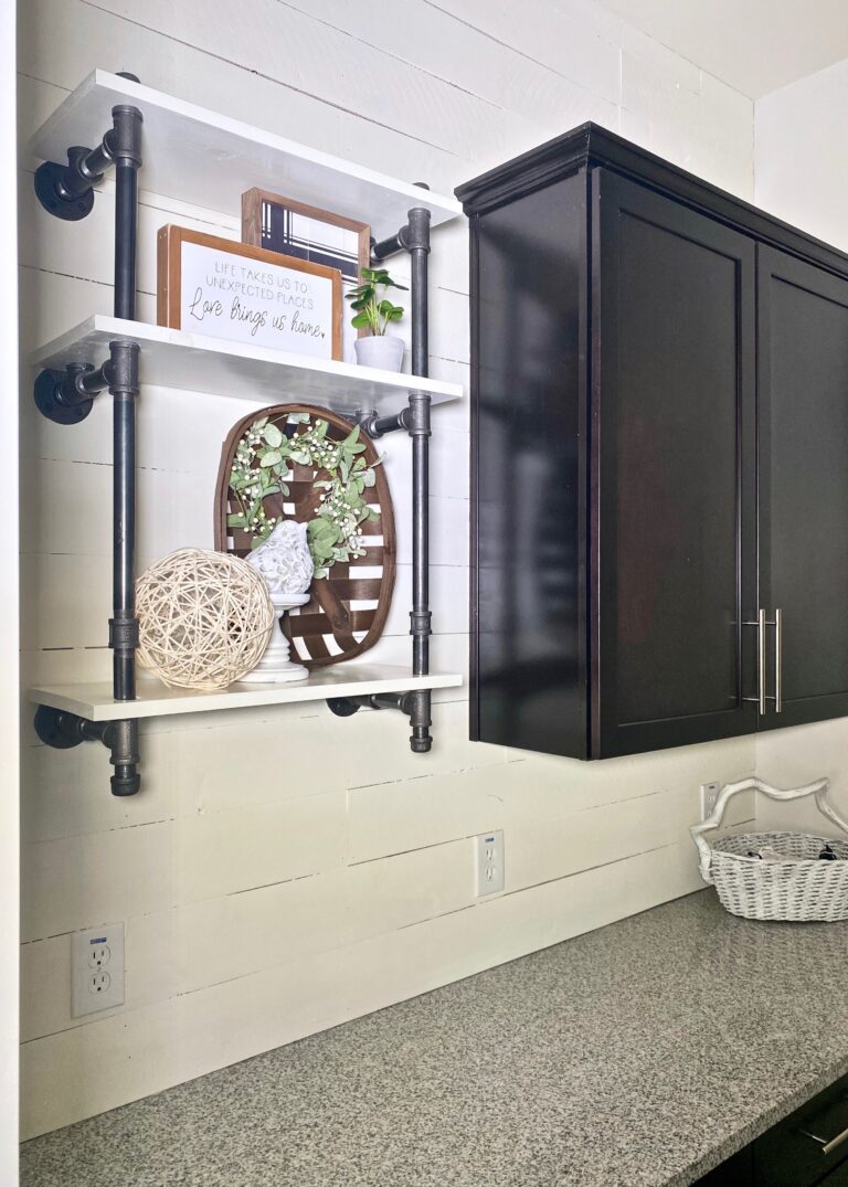 DIY Industrial Pipe Wall Shelves
