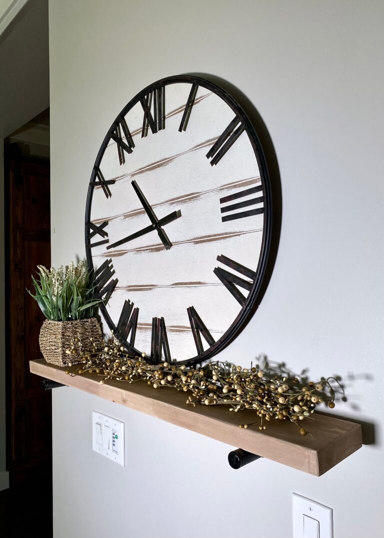 Open Shelf with Industrial Pipe