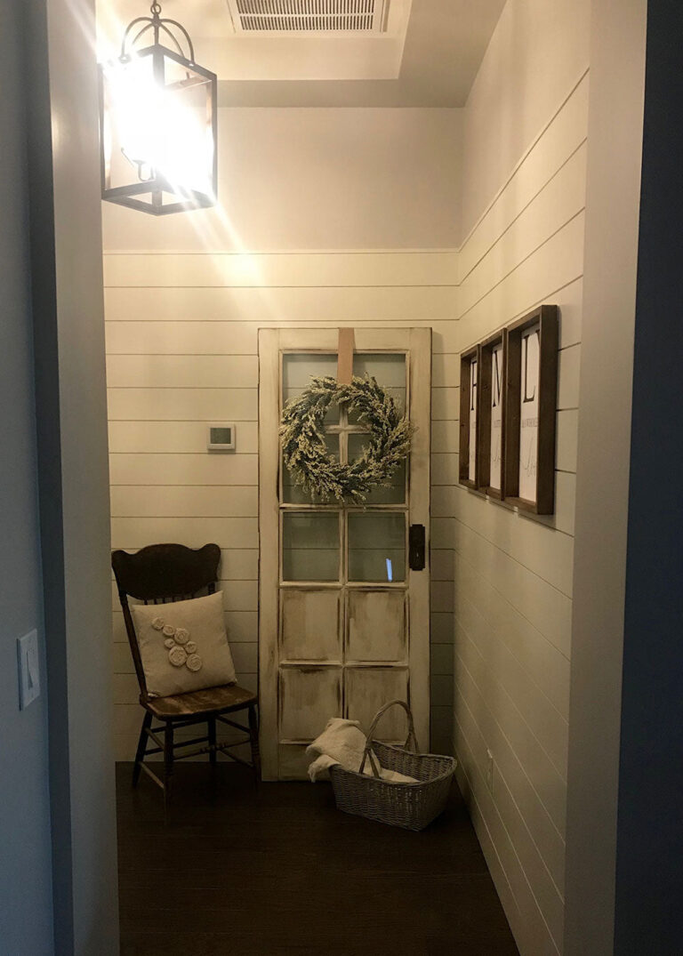 How to install a quick shiplap hallway accent wall