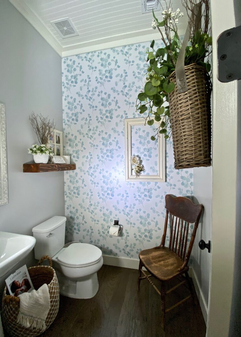 How to Install Peel and Stick Wallpaper in a Half Bathroom
