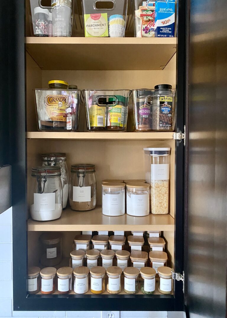 A Spice and Baking Cabinet Overhaul: Simplify and Functional