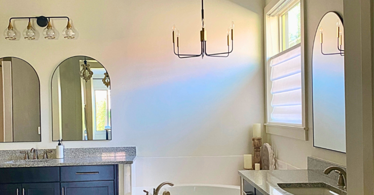 Update Your Bathroom with Paint,  Mirrors and Lights